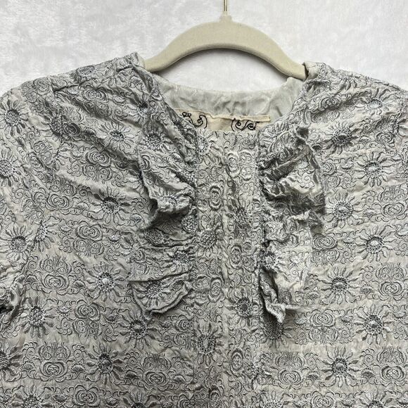 Pete & Greta Johnny Was Ruffle Dress Women’s S Silk Baby Doll Coquette Cottage - Picture 2 of 9